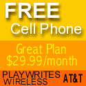 Playwrites now offers free cell phone and 3000 minutes for only $29.99!!